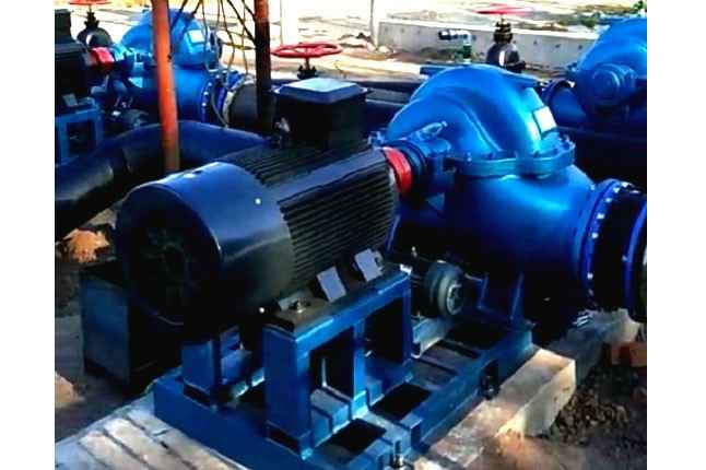 乐竞官网平台-乐竞(中国)一站式服务平台3台500mm口径双吸泵沈阳康平卧龙湖正在安装